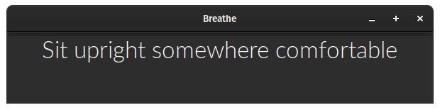 A sreenshot of the breathing instructions dialog