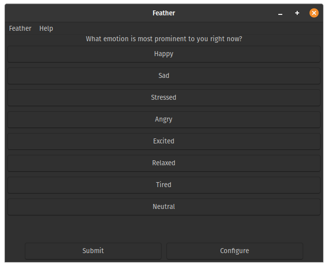 A screenshot of the main interface in dark mode