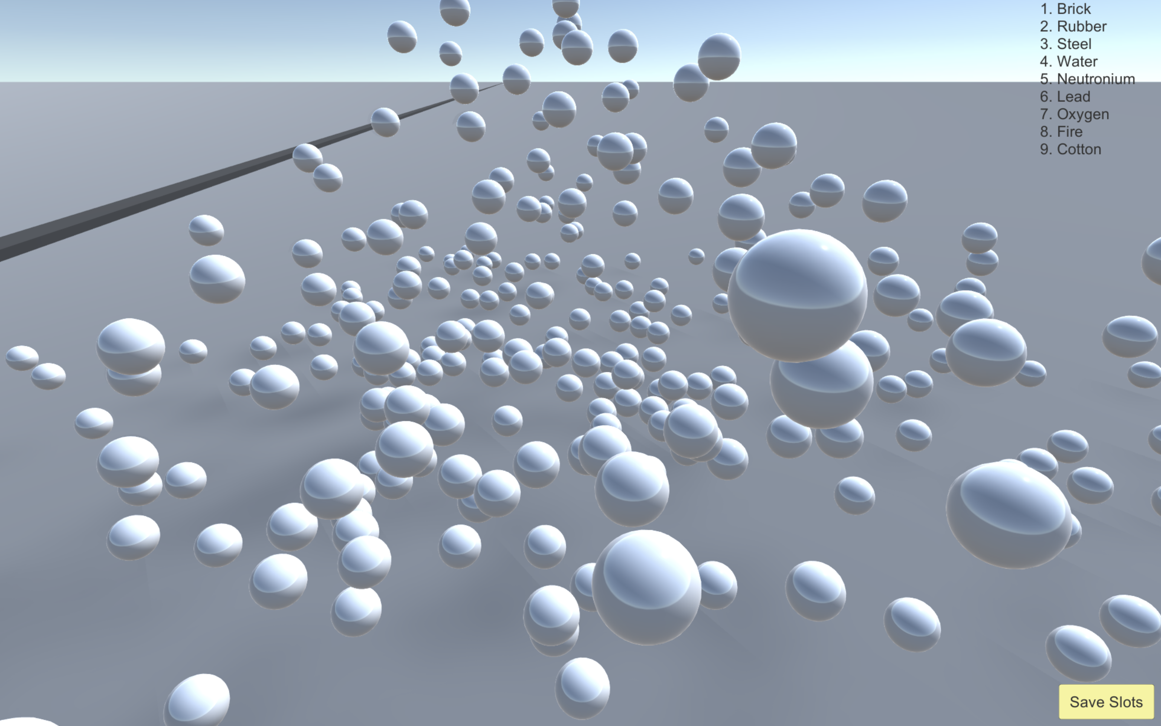 Hundreds of white particles fill the air demonstrating ability to simulate gas dispersion