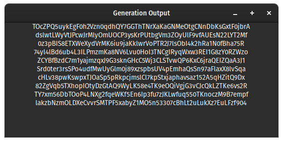 SGen Libre generation output sample screenshot
